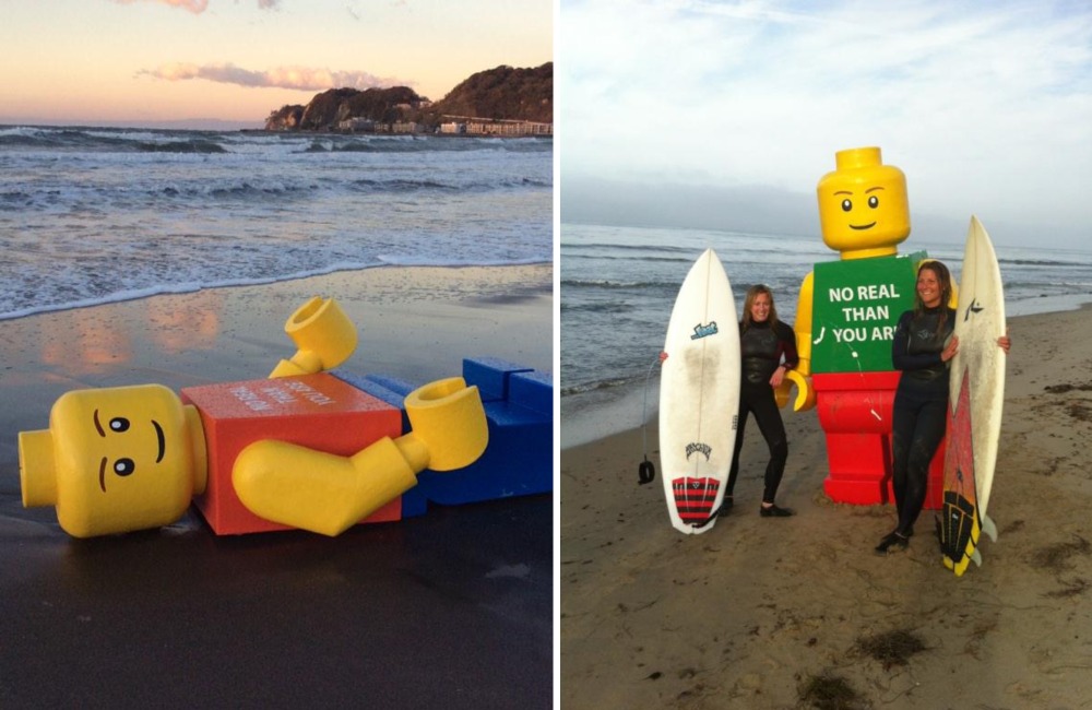 Giant Lego Men Washed up on Beaches Around the World @egoleonard/Twitter